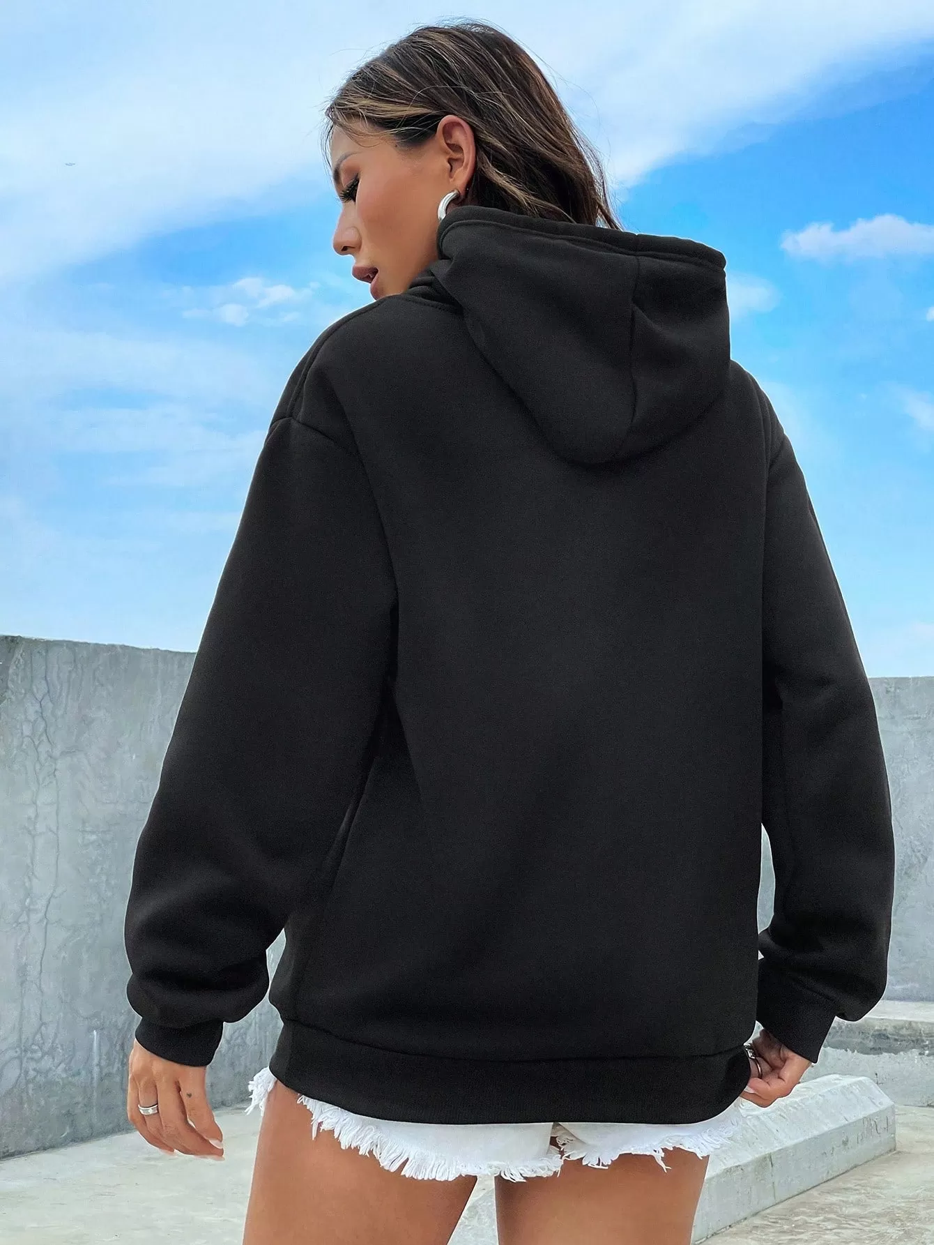 Front Pocket Drawstring Hoodie