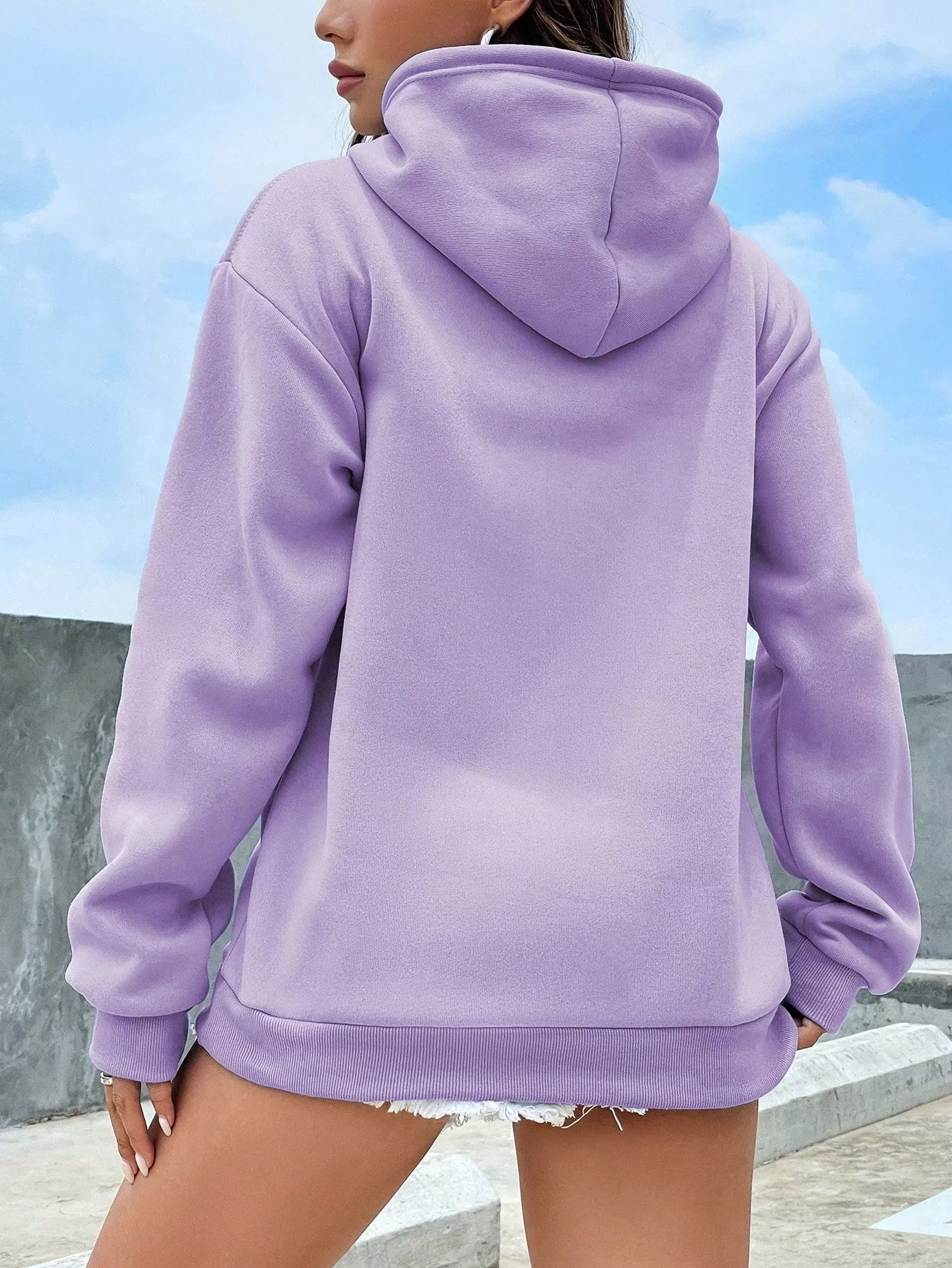 Front Pocket Drawstring Hoodie