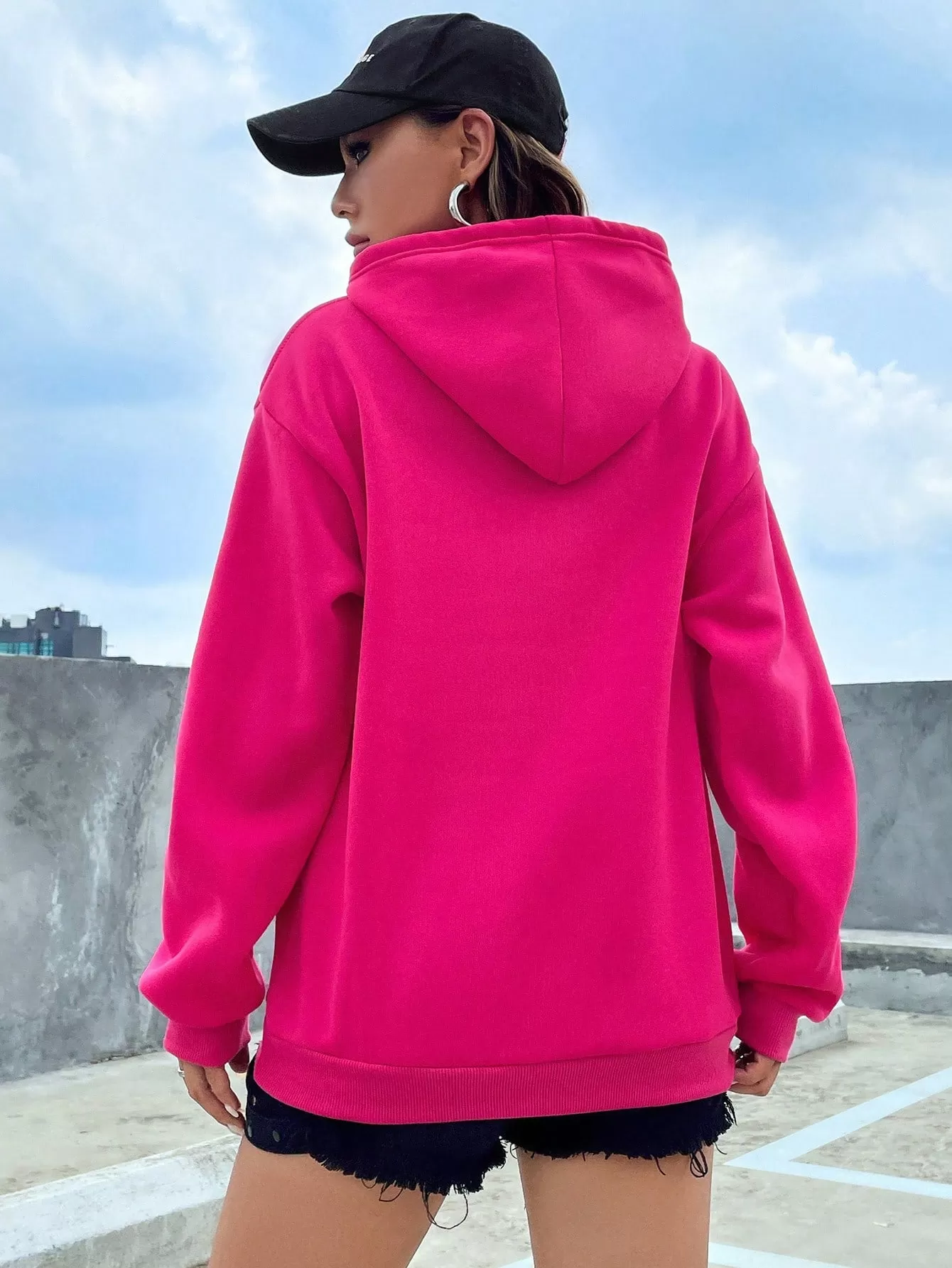 Front Pocket Drawstring Hoodie