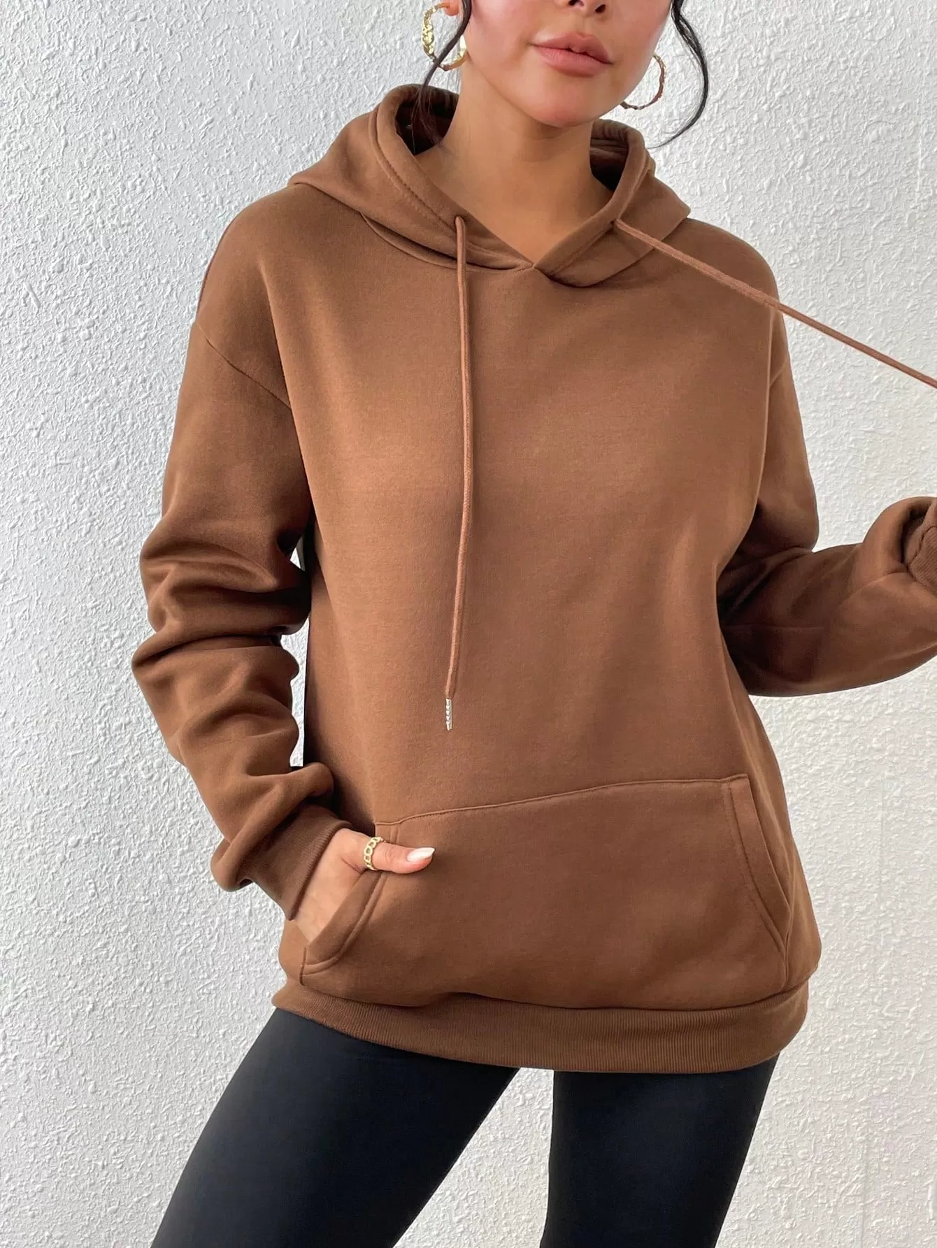 Front Pocket Drawstring Hoodie