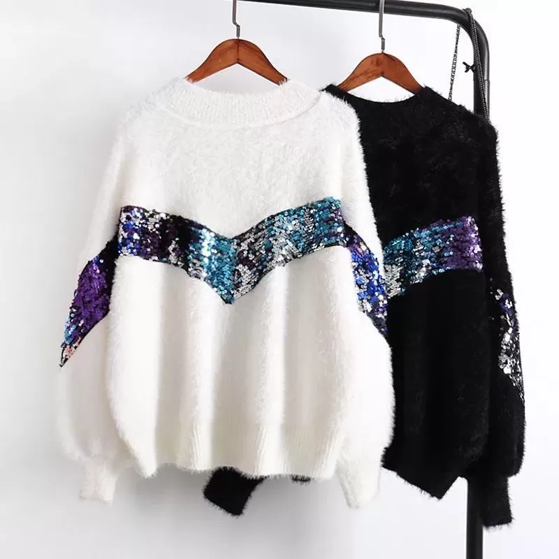 Fuzzy Sequined Jumpers