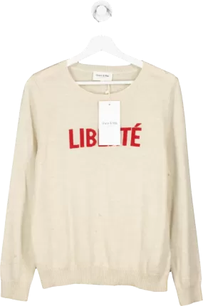 Grace & Mila Beige Lana Crew Neck Sweater UK L