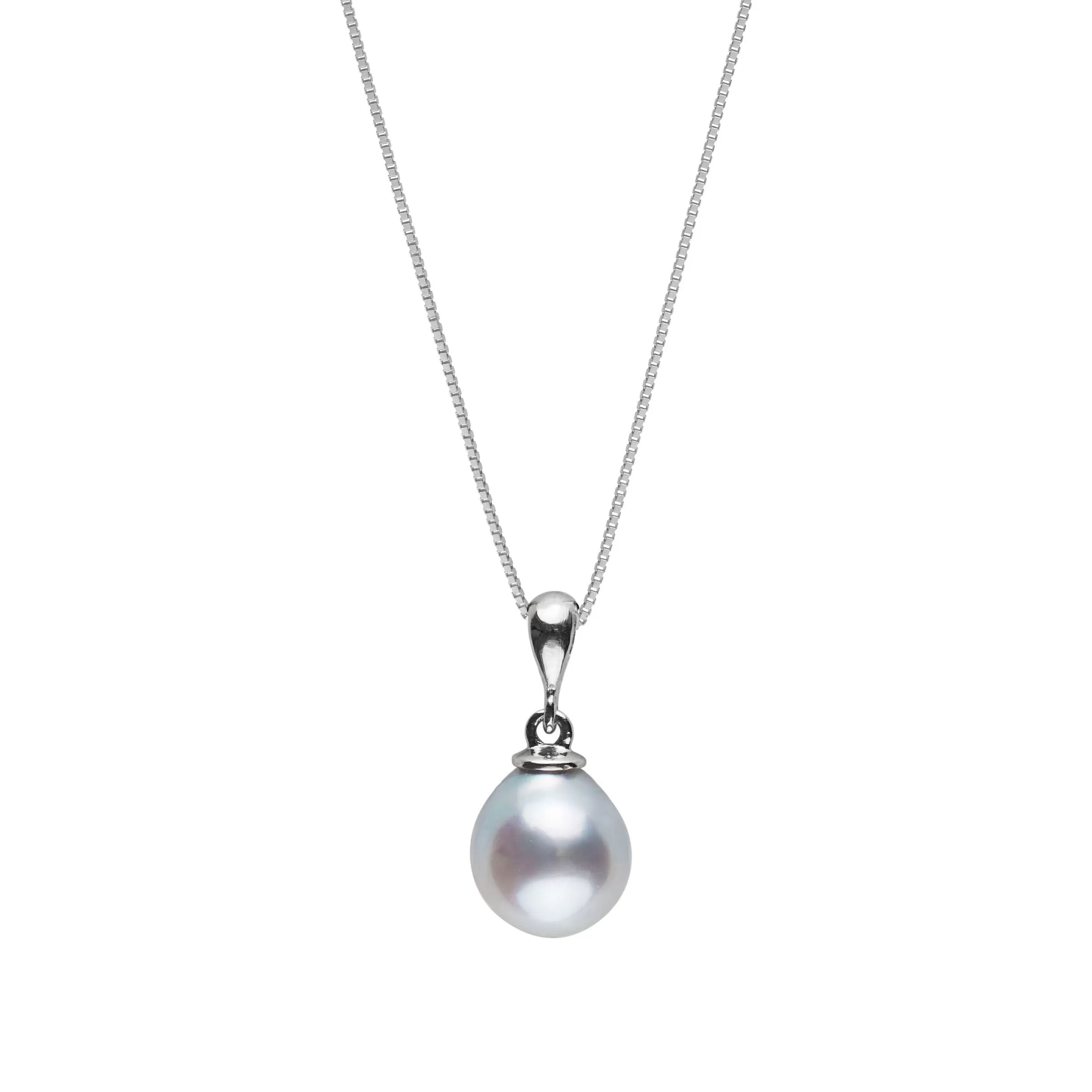 Grace Collection 8.0-9.0 mm Baroque Silver Akoya Pearl Pendant