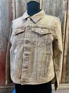 Grace in LA Denim Tan Jacket