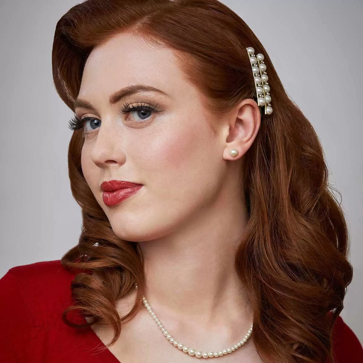 Grace Kelly Pearl Jewellery Set: Vintage Pearl Necklace & Matching Pearl Studs- £12 Gift Box Is Free