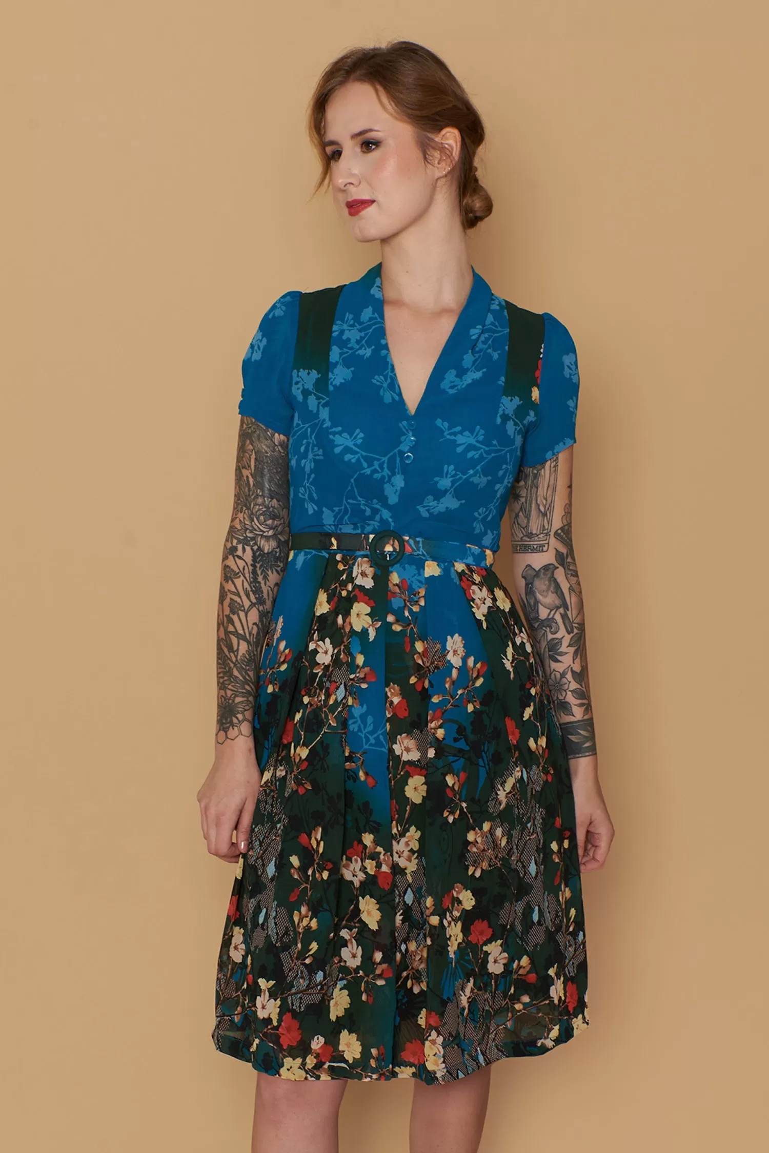 Grace Kelly Teal Floral