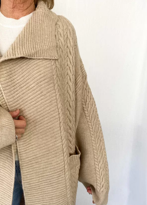 Grace Long Cardi - Natural