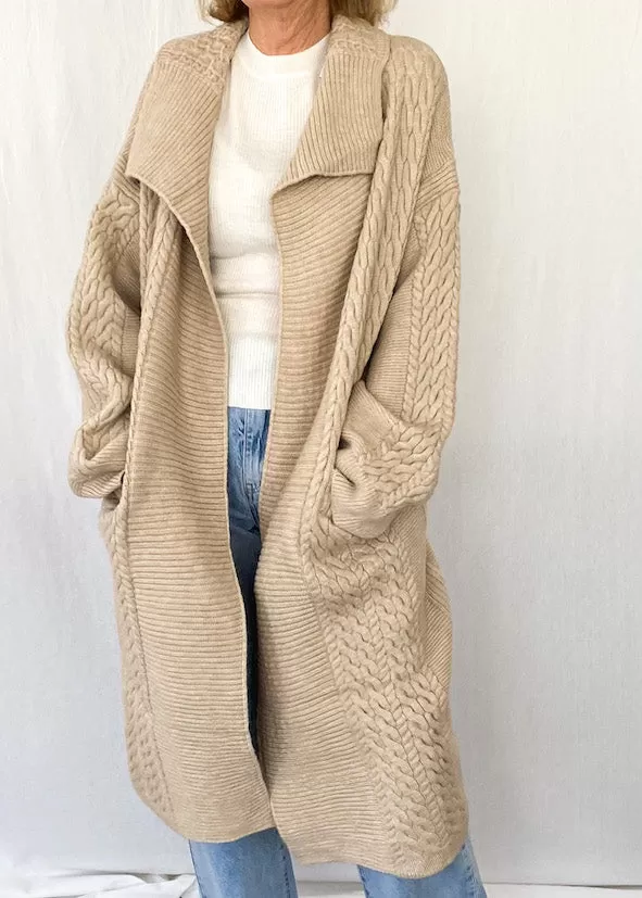 Grace Long Cardi - Natural