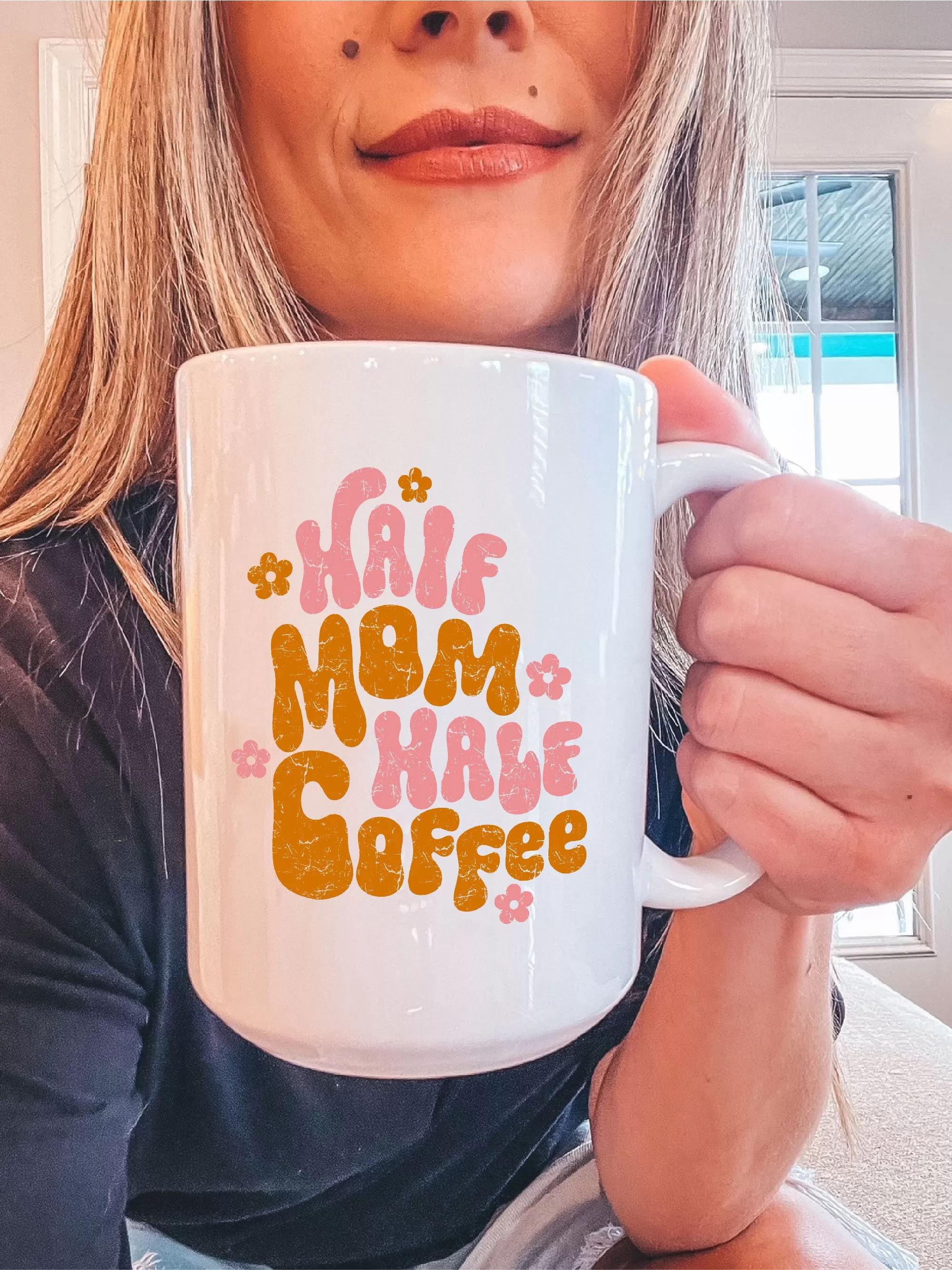 Half Mom Half Coffee Mug