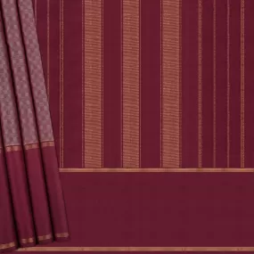 Handwoven Maroon Kanjivaram Silk Saree - 1921T009008DSC