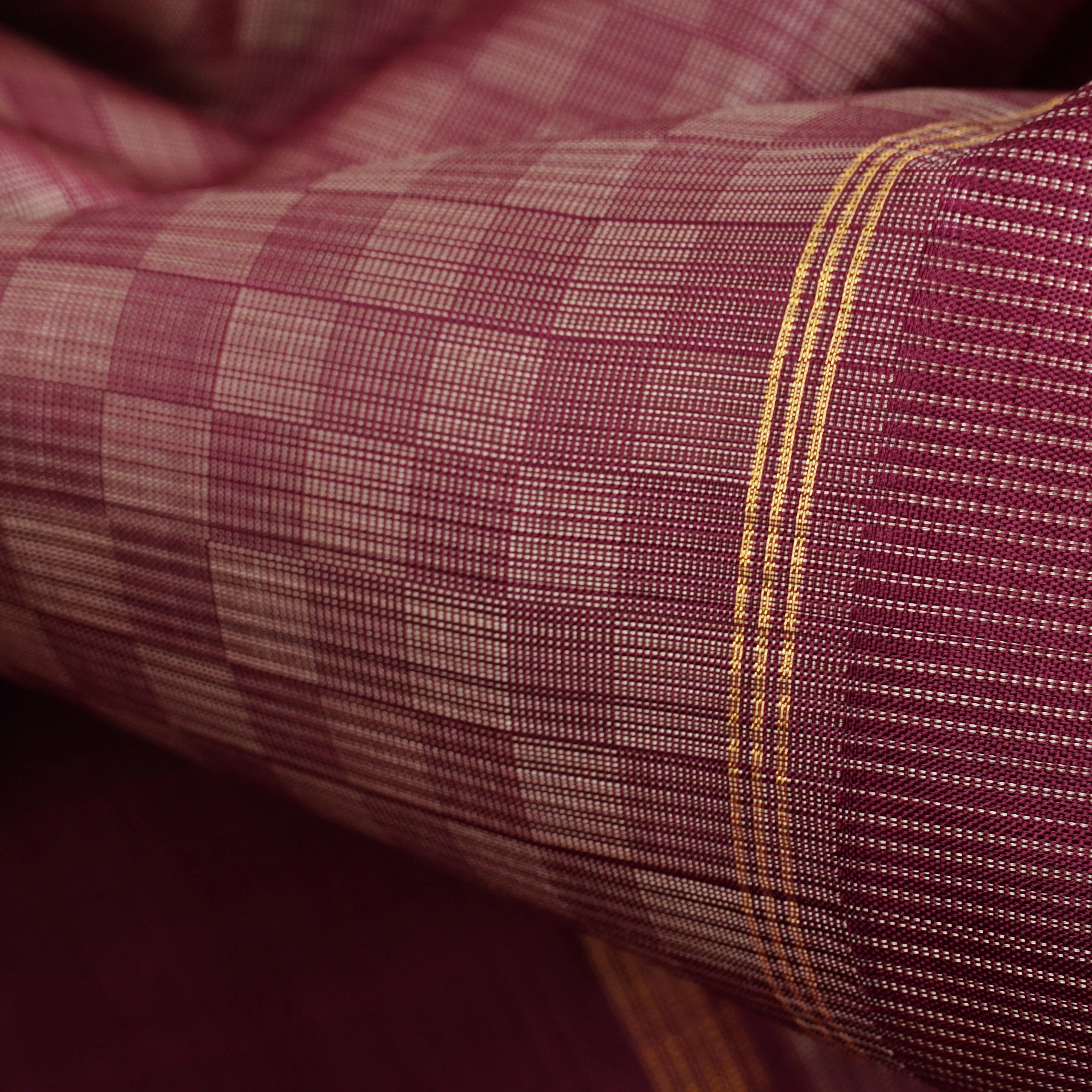 Handwoven Maroon Kanjivaram Silk Saree - 1921T009008DSC