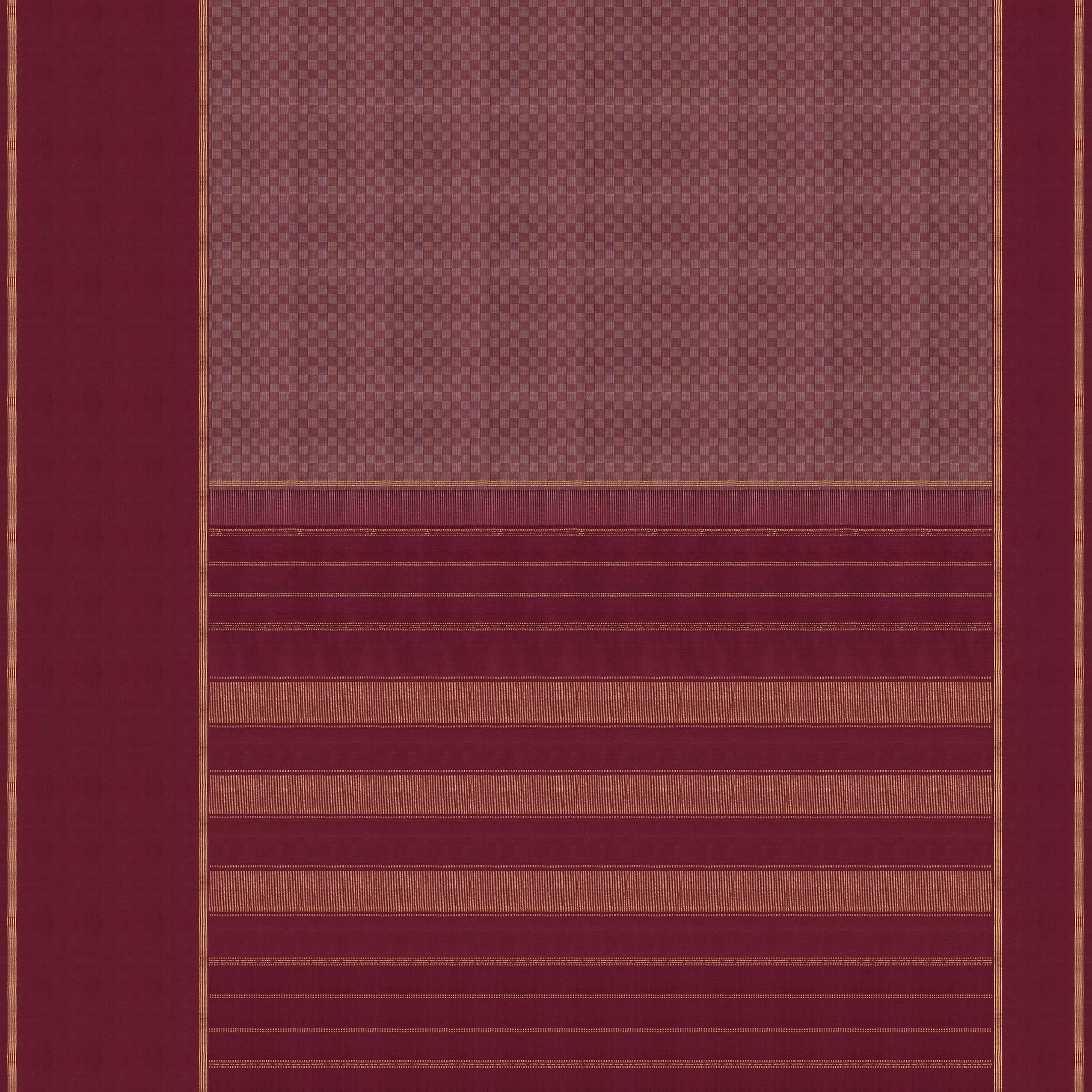 Handwoven Maroon Kanjivaram Silk Saree - 1921T009008DSC