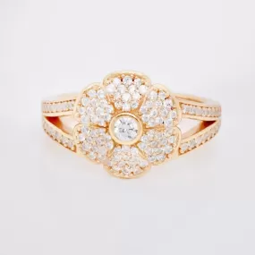 Haven Crystal Pavé Daisy Ring