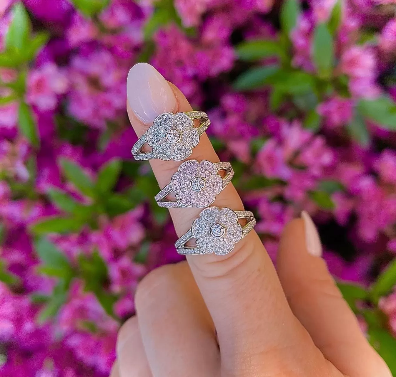 Haven Crystal Pavé Daisy Ring