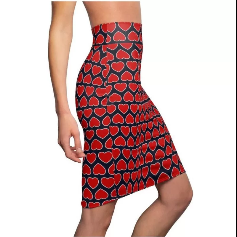 Heart to Heart Women's Pencil Skirt