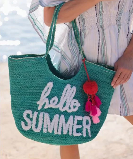 Hello Summer Tote - Turquoise