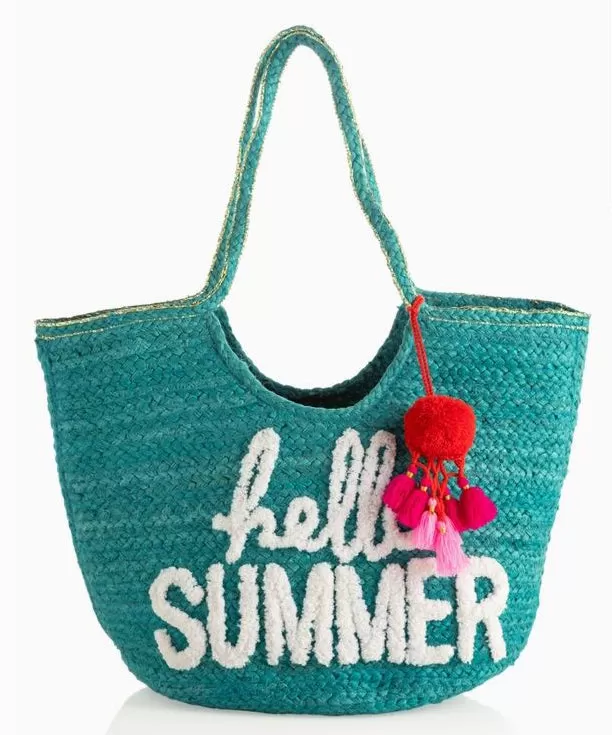 Hello Summer Tote - Turquoise