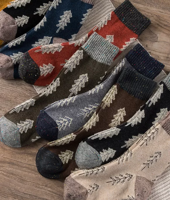 Holiday Special | Wool Socks | Pine Tree (Black)