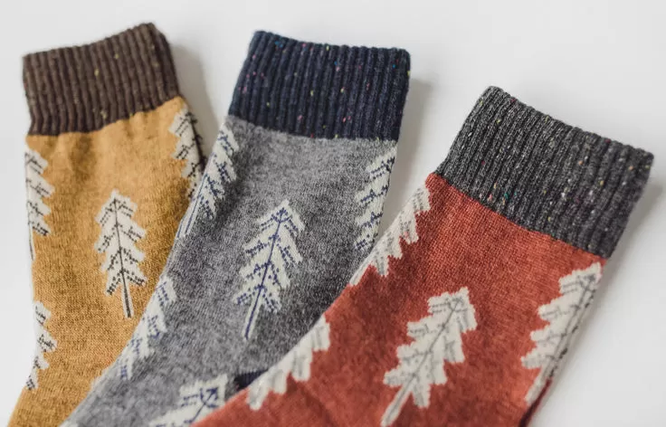 Holiday Special | Wool Socks | Pine Tree (Blue)