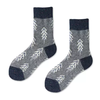 Holiday Special | Wool Socks | Pine Tree (Blue)