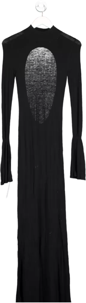 House of CB Sancha Black Knit Maxi Dress UK XS