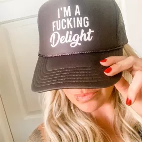 I’m a Delight Trucker Hat- Gray & White