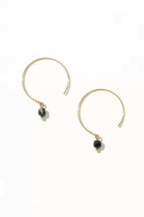 Iolite Drop Huggie Earrings