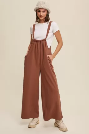 Jumpsuit - Knitted Drawstring - Mocha