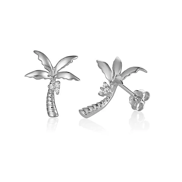 King Palm Tree Stud Earrings