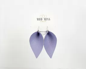 Leather Petal Earring Lavender