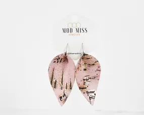 Leather Petal Earring Wildwood Pink