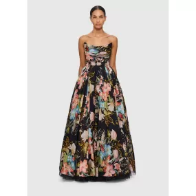 Leo Lin Rania Bustier Gown - Opulent Print in Mystic