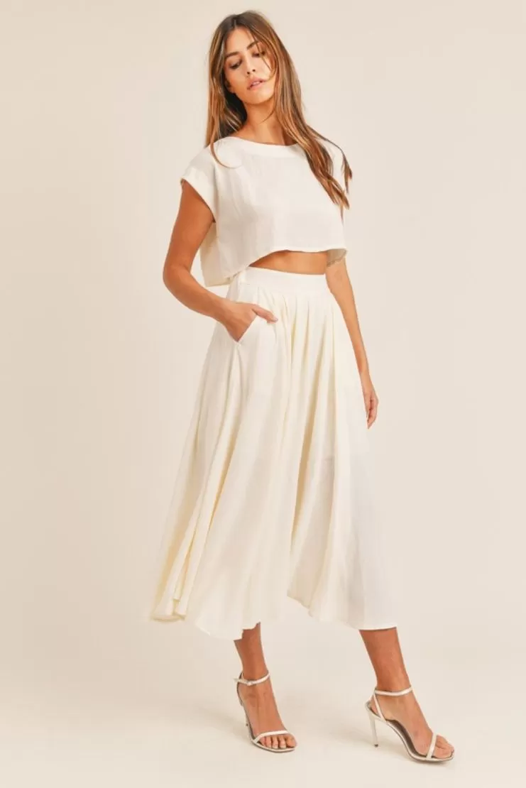 Lola Midi Skirt and Crop Top Set