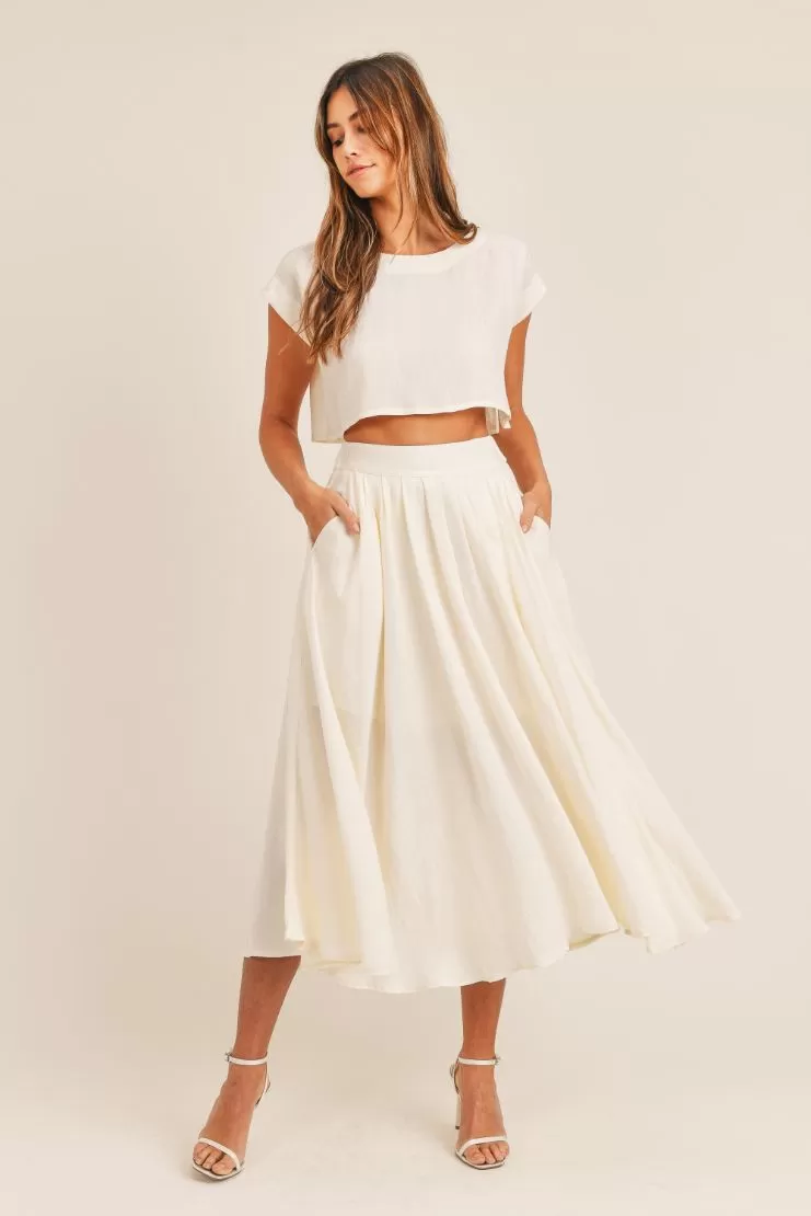 Lola Midi Skirt and Crop Top Set