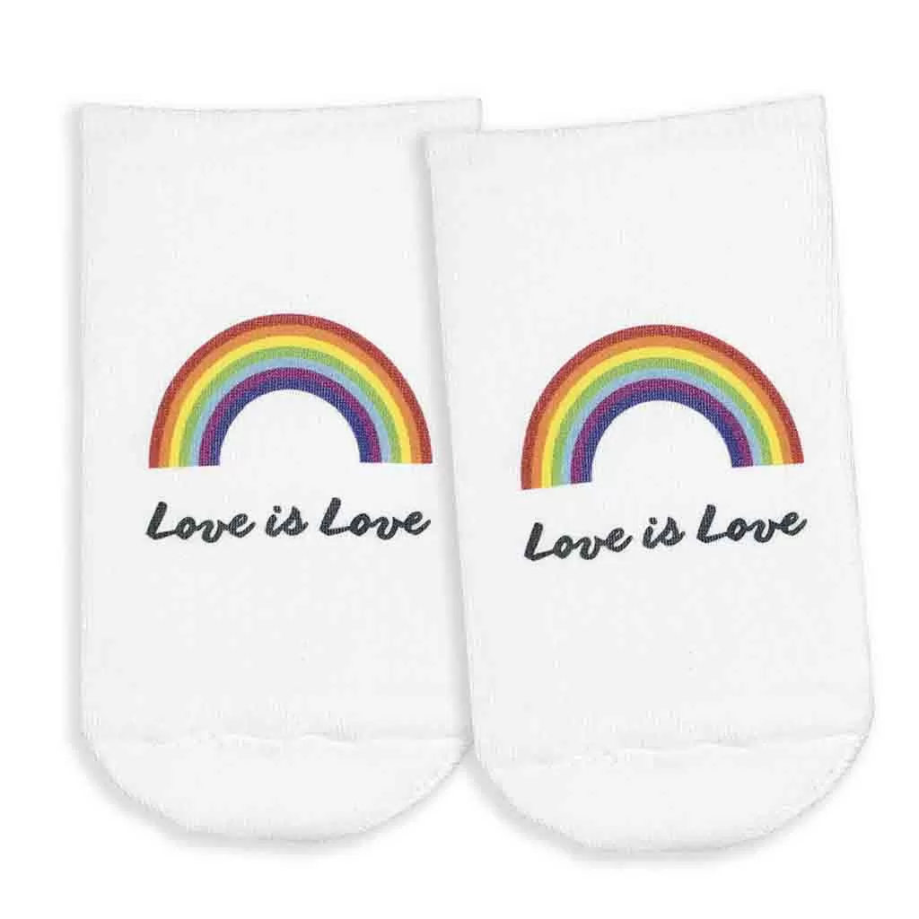 Love is Love Gay Pride Rainbow No Show Socks