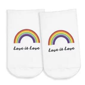 Love is Love Gay Pride Rainbow No Show Socks