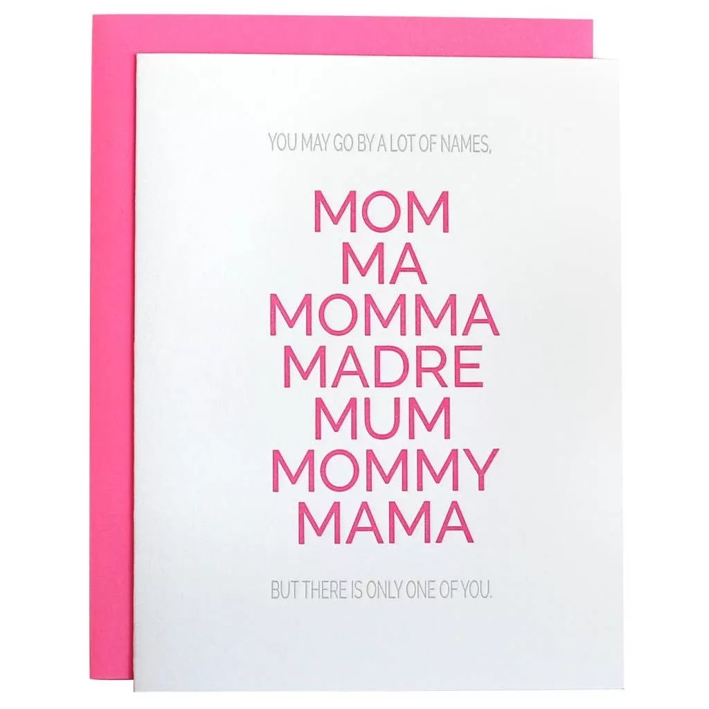 Many Names Mother's Day Greeting Card