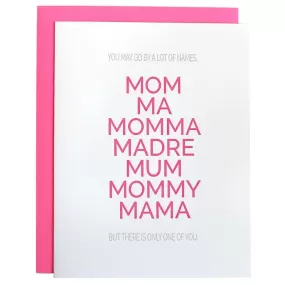 Many Names Mother's Day Greeting Card