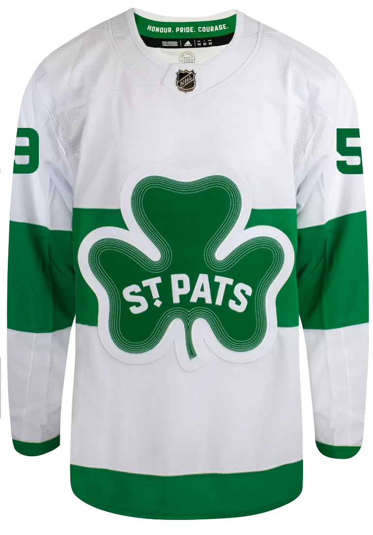 Maple Leafs Adidas Men's Authentic 2024 St Pats Jersey - BERTUZZI