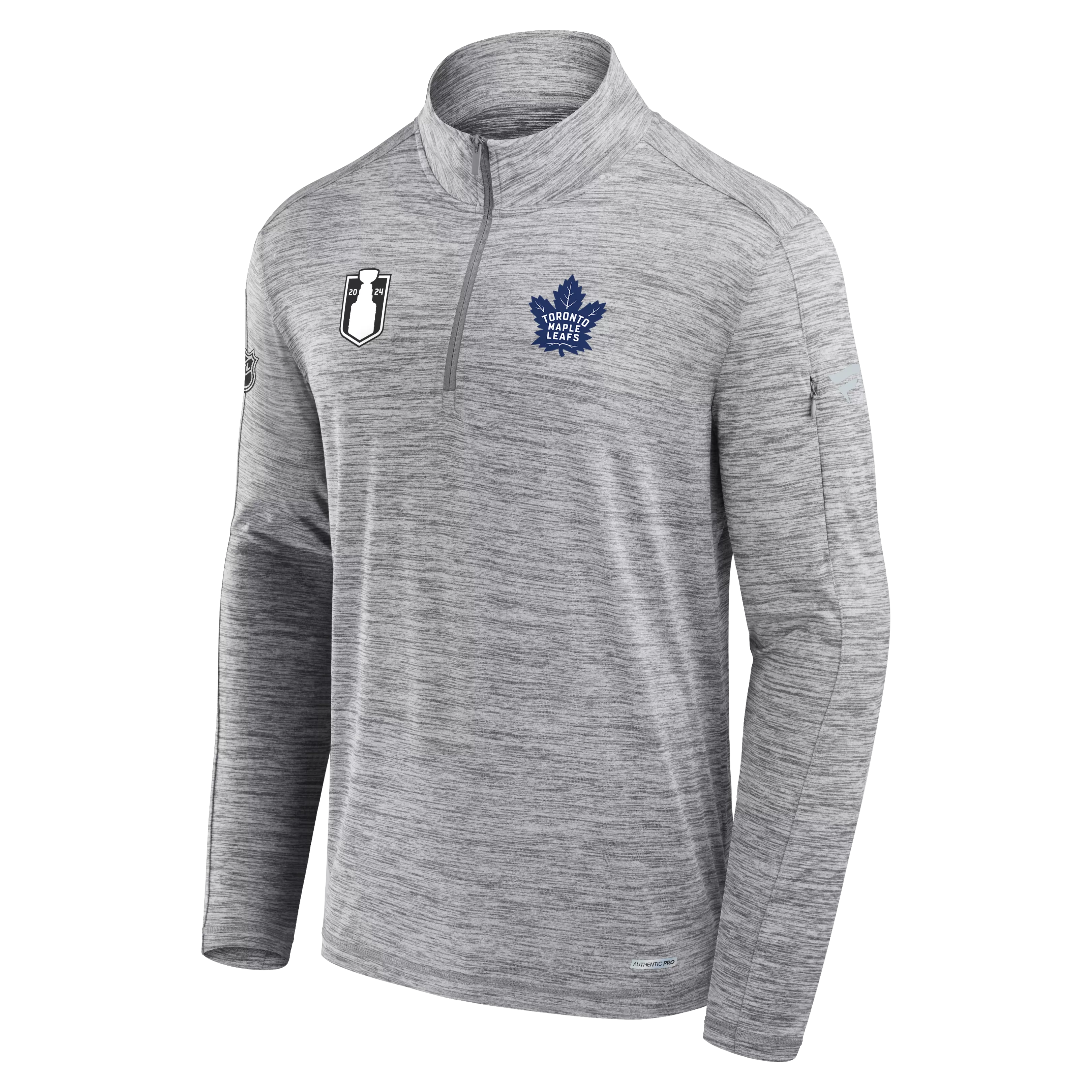 Maple Leafs Fanatics Men's Authentic Pro 2024 Stanley Cup Playoffs 1/4 Zip