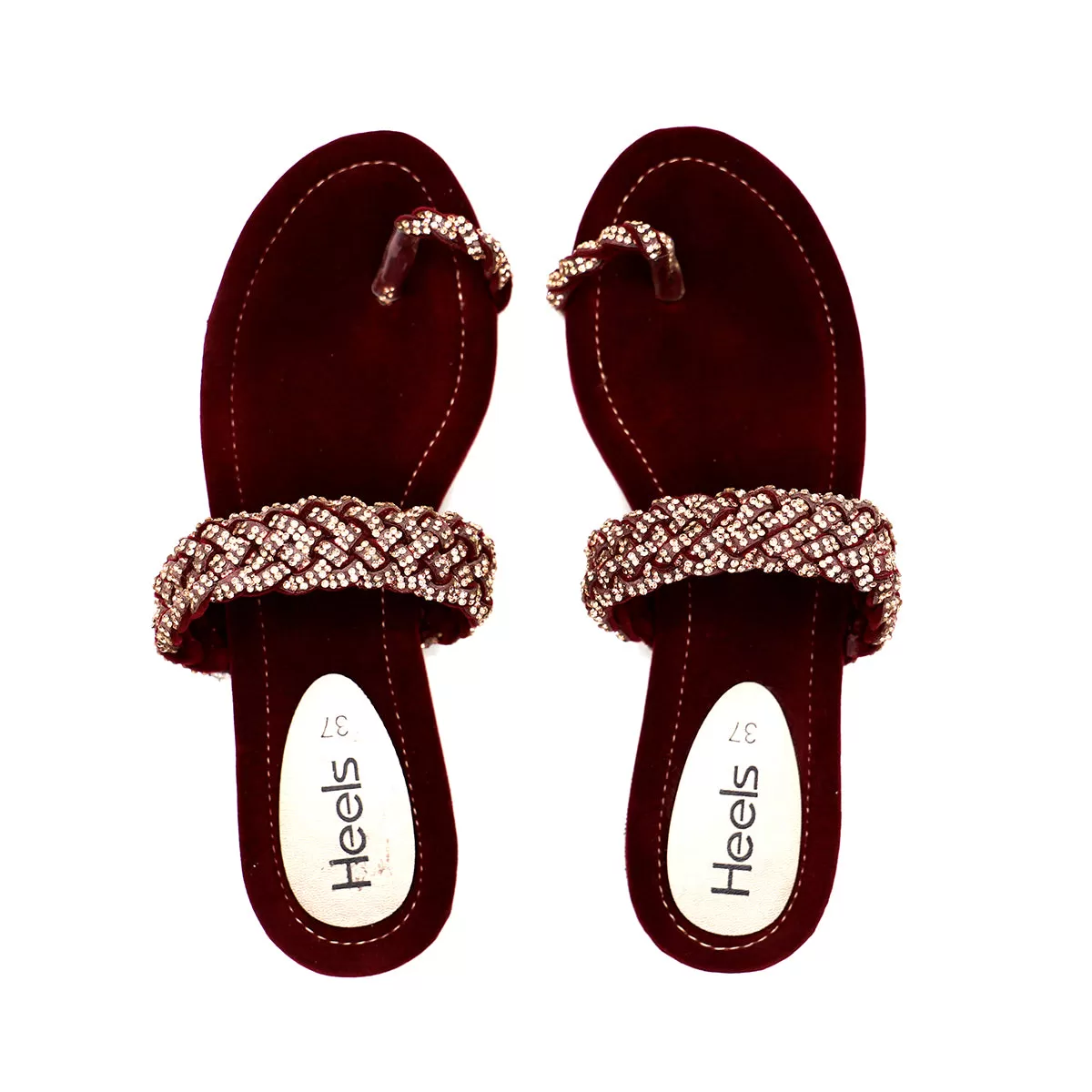 Maroon Fancy Chappal 010112