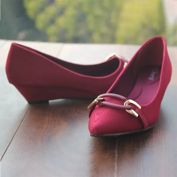 Maroon Fancy Pumps for women