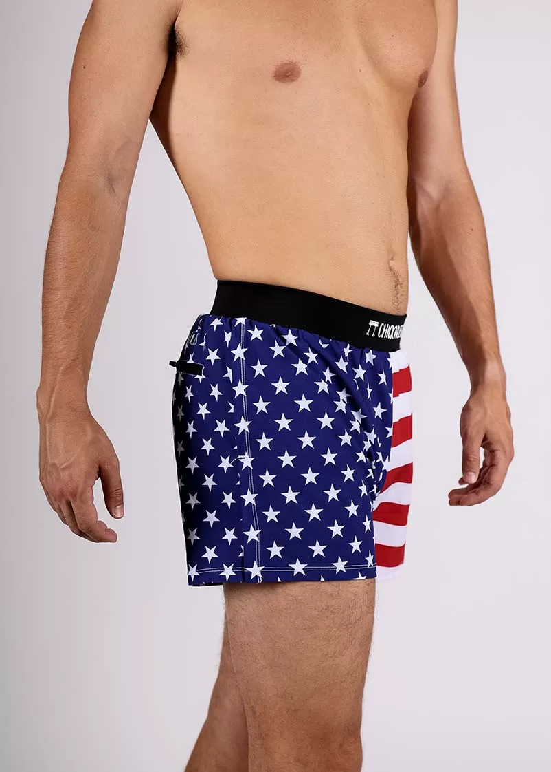 Men's USA 4" Half Split Shorts