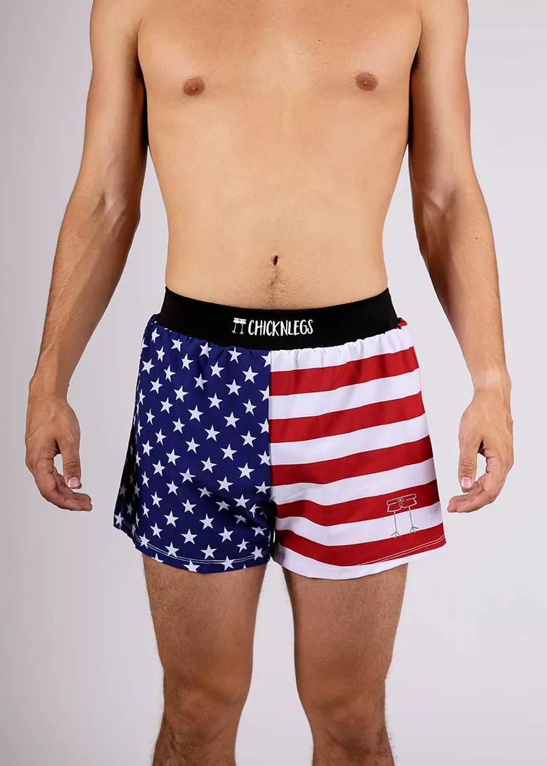 Men's USA 4" Half Split Shorts