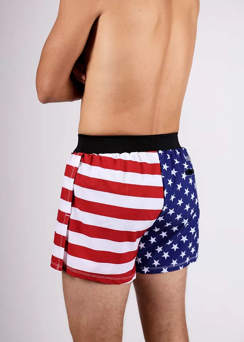 Men's USA 4" Half Split Shorts