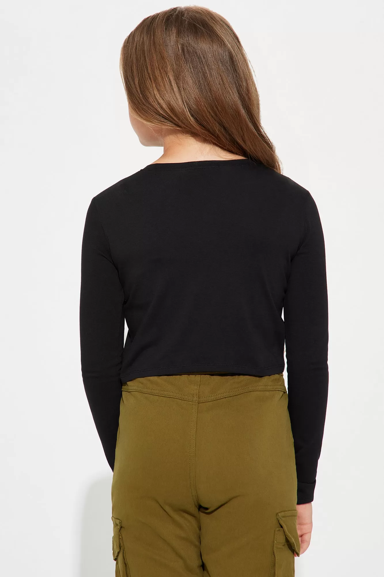 Mini Robin Long Sleeve Top - Black