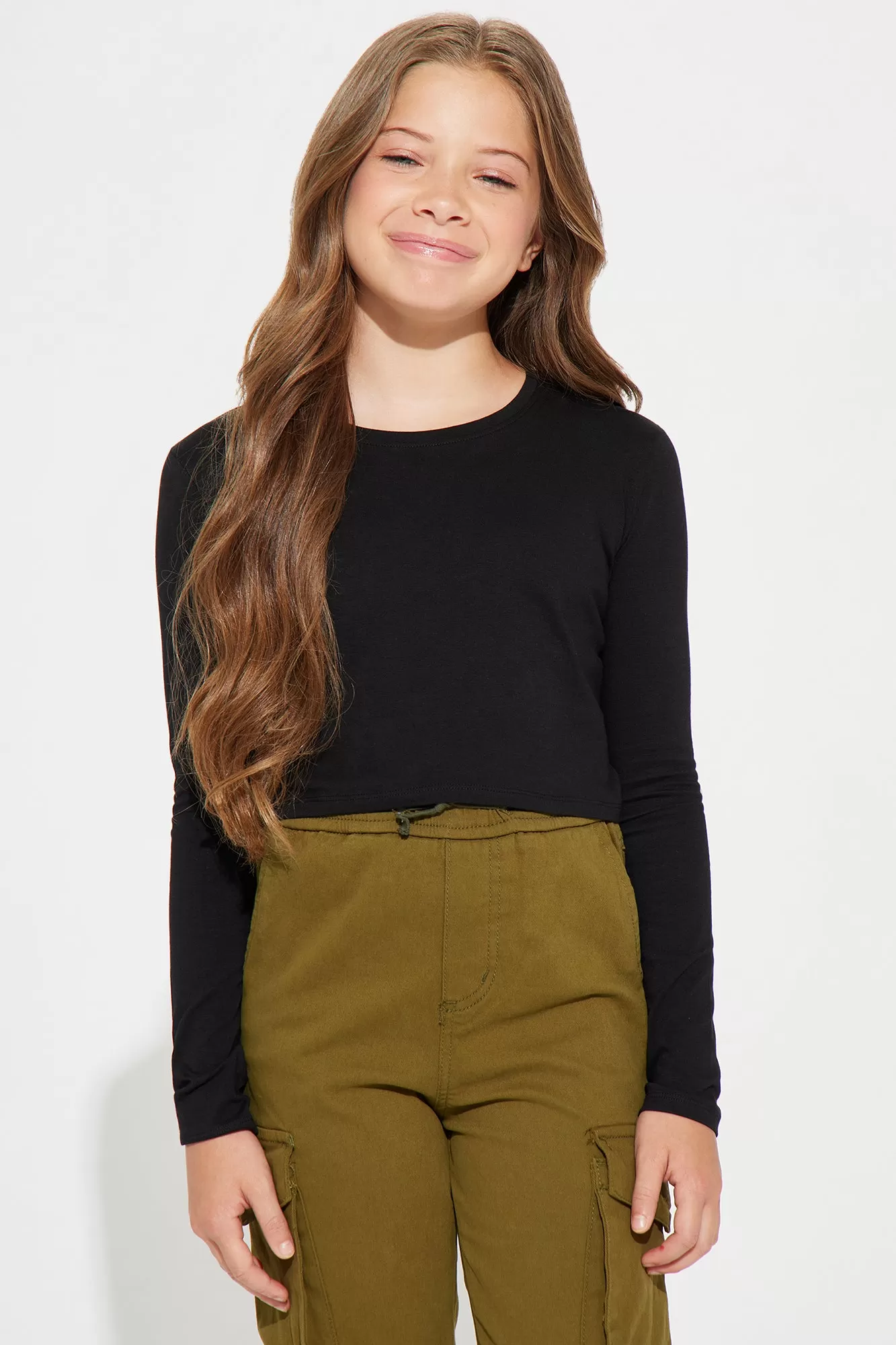 Mini Robin Long Sleeve Top - Black