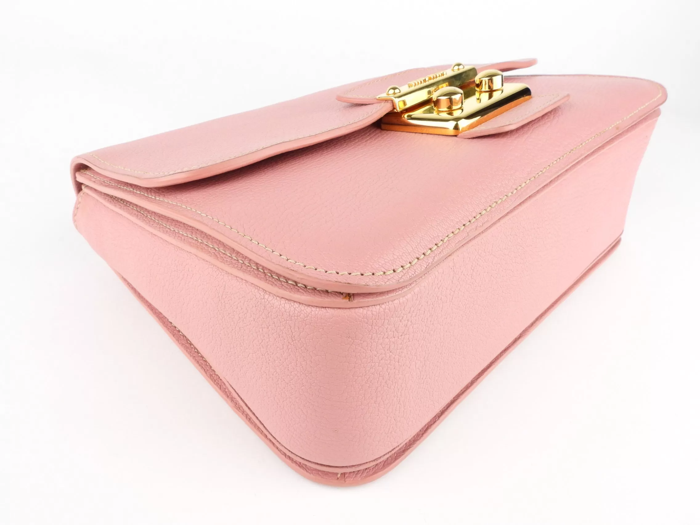 Miu Miu Pink Madras Leather Two-Way Satchel Bag