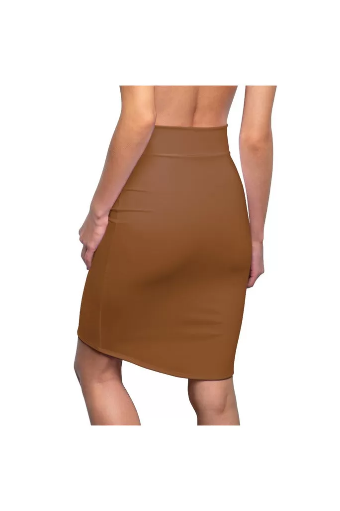 Mocha Women's Pencil Skirt