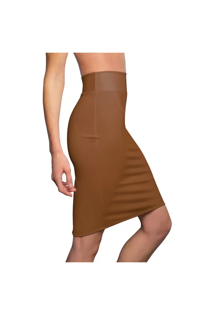 Mocha Women's Pencil Skirt